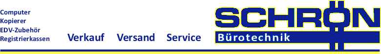Schrön Bürotechnik - Verkauf, Versand, Service - Computer, Kopierer, EDV-Zubehör, Registrierkassen